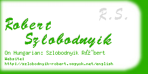 robert szlobodnyik business card
